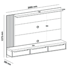 Painel Tv 75" Presence - Cinamomo/off White