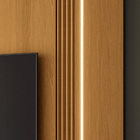 Painel Tv 85 Pol 219cm Bancada Suspensa Emily Cinamomo/off Wh