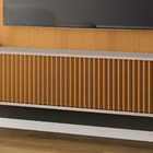 Painel Tv 85 Pol 219cm Bancada Suspensa Emily Cinamomo/off Wh