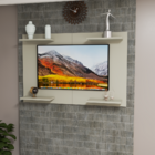 Painel Tv Até 50 Pol Em Mdf C/ Prateleiras P/ Decoração Off W