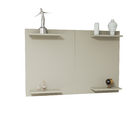 Painel Tv Até 50 Pol Em Mdf C/ Prateleiras P/ Decoração Off W