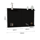 Painel Tv Até 50 Pol Em Mdf C/ Prateleiras P/ Decoração Preto