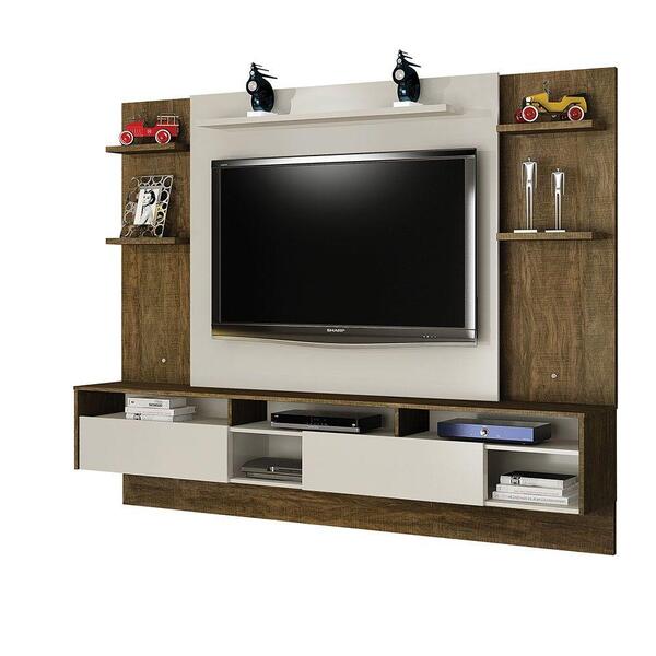 Painel Tv Até 60'' 2 Gavetas Status Ipê/off White