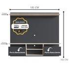 Painel Tv Até 60 Polegadas Home Suspenso Dallas Crema Grafite