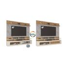 Painel Tv Até 65" C/ Porta Flex De Vidro Multimóveis Cr45207