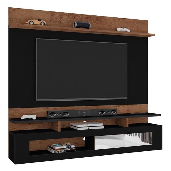 Painel Tv Até 65" C/ Porta Flex De Vidro Multimóveis Cr45207