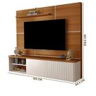 Painel Tv Até 75" C/porta De Correr Carvalho/off White