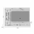 Painel Tv Autentico Sala 60 Polegadas Com 1 Porta Basculante