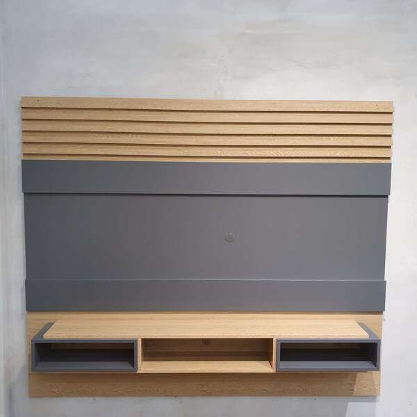 Painel Tv De Até 60 Polegadas Com Nicho Suspenso 150x180x24cm