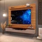 Painel Tv Quarto Até 60 Polegadas Carvalho Nobre Griz Levi Dj