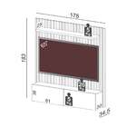 Painel Tv Ripado 1,78m Com 2 Portas Dalla Costa 100% Mdf  Fre