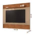Painel Tv Sala 60 Polegadas Com Prateleira 158cm Champagne Ce