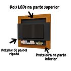 Painel Tv Sala Ripado Com Led Riviera Tv Até 75 Polegadas