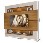 Painel Tv Suspenso C/bancada Led Até 57" Carvalho/off White