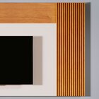Painel Valencia Para Tv De Ate 75 Polegadas Naturalle/off Whi