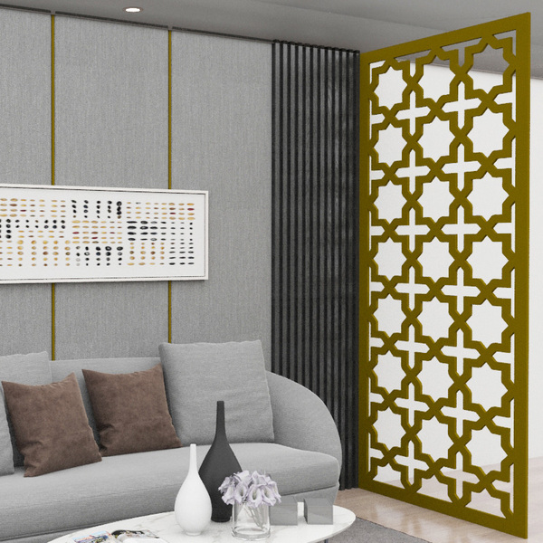 Painel Vazado Divisória Mdf Cairo Crú - 0 60x2 20m