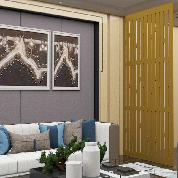 Painel Vazado Divisória Mdf London Crú - 0 60x2 60m