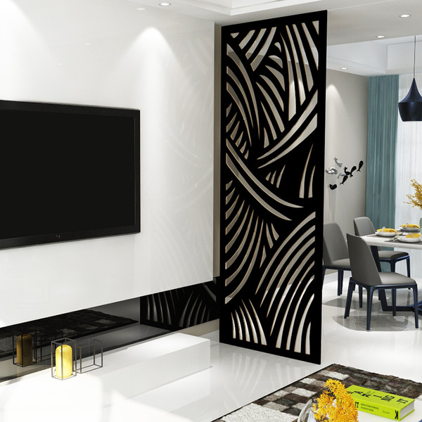 Painel Vazado Divisória Mdf Madagascar Preto - 1 20x2 40m