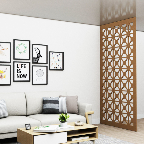 Painel Vazado Divisória Mdf Madrid Crú - 1 80x2 60m