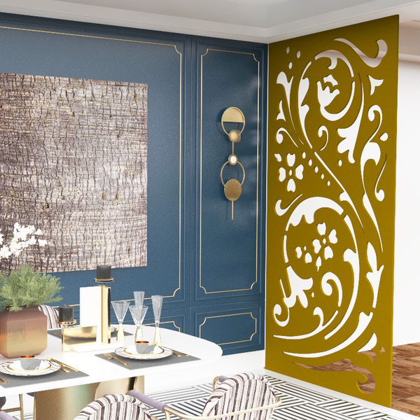 Painel Vazado Divisória Mdf Marselha Crú - 1 20x2 60m