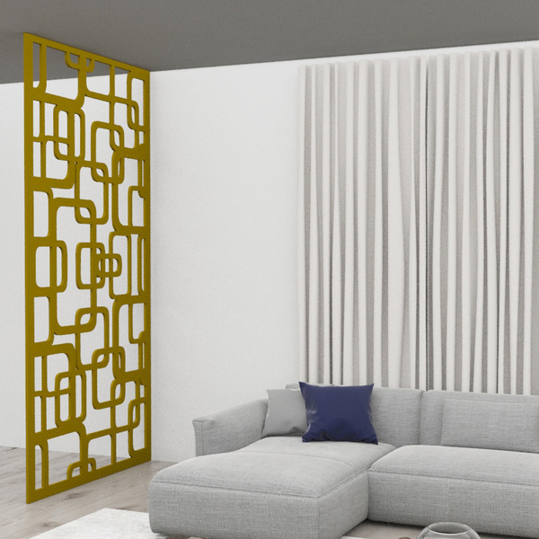 Painel Vazado Divisória Mdf Napoli Crú - 0 90x2 70m