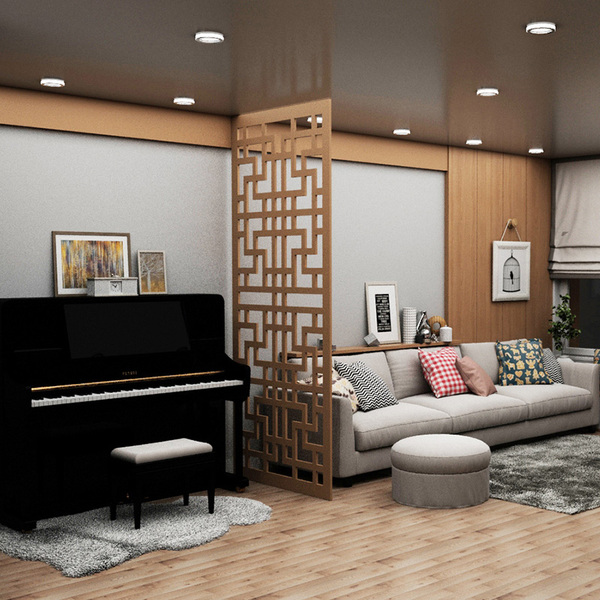 Painel Vazado Divisória Mdf Shangai Crú - 0 60x2 20m