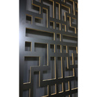Painel Vazado Divisória Mdf Shangai Preto - 1 80x2 40m