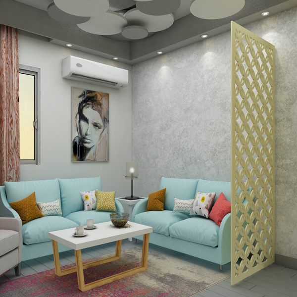 Painel Vazado Divisória Mdf Valência Crú - 1 80x2 70m