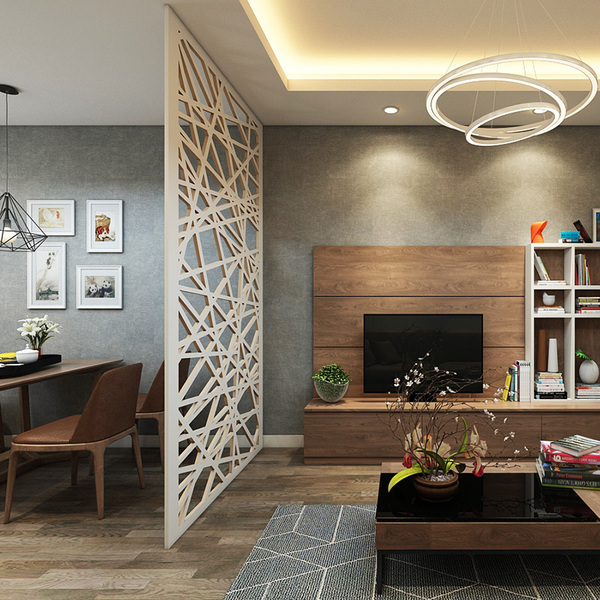 Painel Vazado Divisória Mdf Veneza Branco - 1 80x2 60m