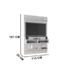 Painel Vega Carrara/branco - Bechara Móveis