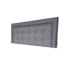 Painel Veneza Diamond 10 2 Tachas Linho Cinza Queen 160 X 60