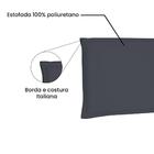 Painel Veneza Suede Cinza Casal - Spezzia