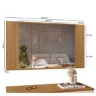 Painel Versátil Para Tv Até 32 Polegadas Com Espelho Carvalho