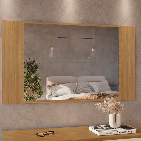 Painel Versátil Para Tv Até 32 Polegadas Com Espelho Carvalho