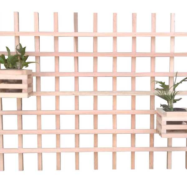 Painel Vertical Floreira Treliça 140x80cm (75x75) Bordas Aber