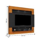 Painel Vicenza Até 75 Polegadas Suspenso Preto Freijó