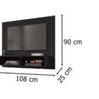 Painel Viena Preto Fosco – Bechara Móveis
