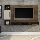 Painel Vision para Tv até 55'' Valdemóveis Ipê/Off White