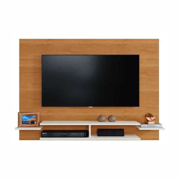 Painel Vitória Tv 55 Polegadas Mavaular Naturalle Off White