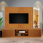 Painel Vitrum Com Rack Valência Espelho C/led Mavaular