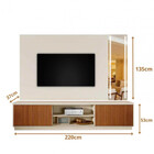 Painel Vitrum Com Rack Valência Espelho C/led Mavaular