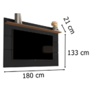 Painel Vivare 1.8 Black/freijó – Giga Móveis