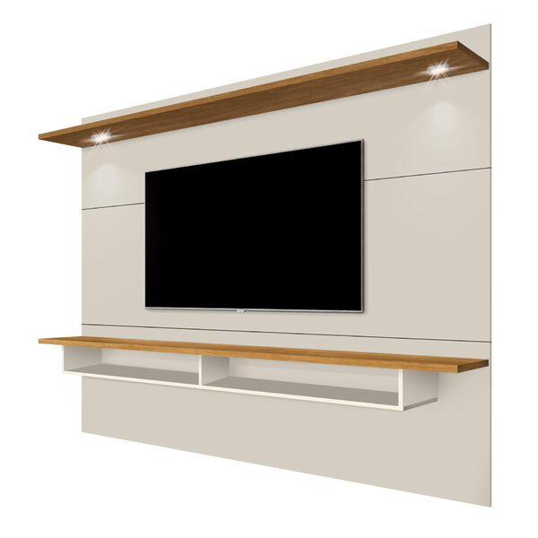 Painel Zeus 2.18 Off White/nature - Tebarrot Móveis