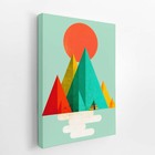 Paisagem Abstrato Minimalista Quadro Canvas 120x80cm