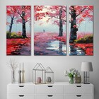 Paisagem Arvore Caminho 3 Peças