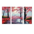 Paisagem Arvore Caminho 3 Peças