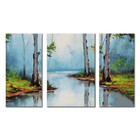 Paisagem Arvores Reflexo Na Água