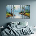 Paisagem Arvores Reflexo Na Água