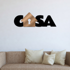 Palavra De Parede Decorativo Casa Home Mdf 6mm Bronze 50x16cm