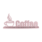 Palavra Decorativa Adorno Coffee Em Mdf Rose - Wp Connect